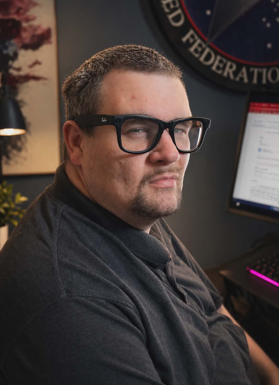 James Lane at his desk